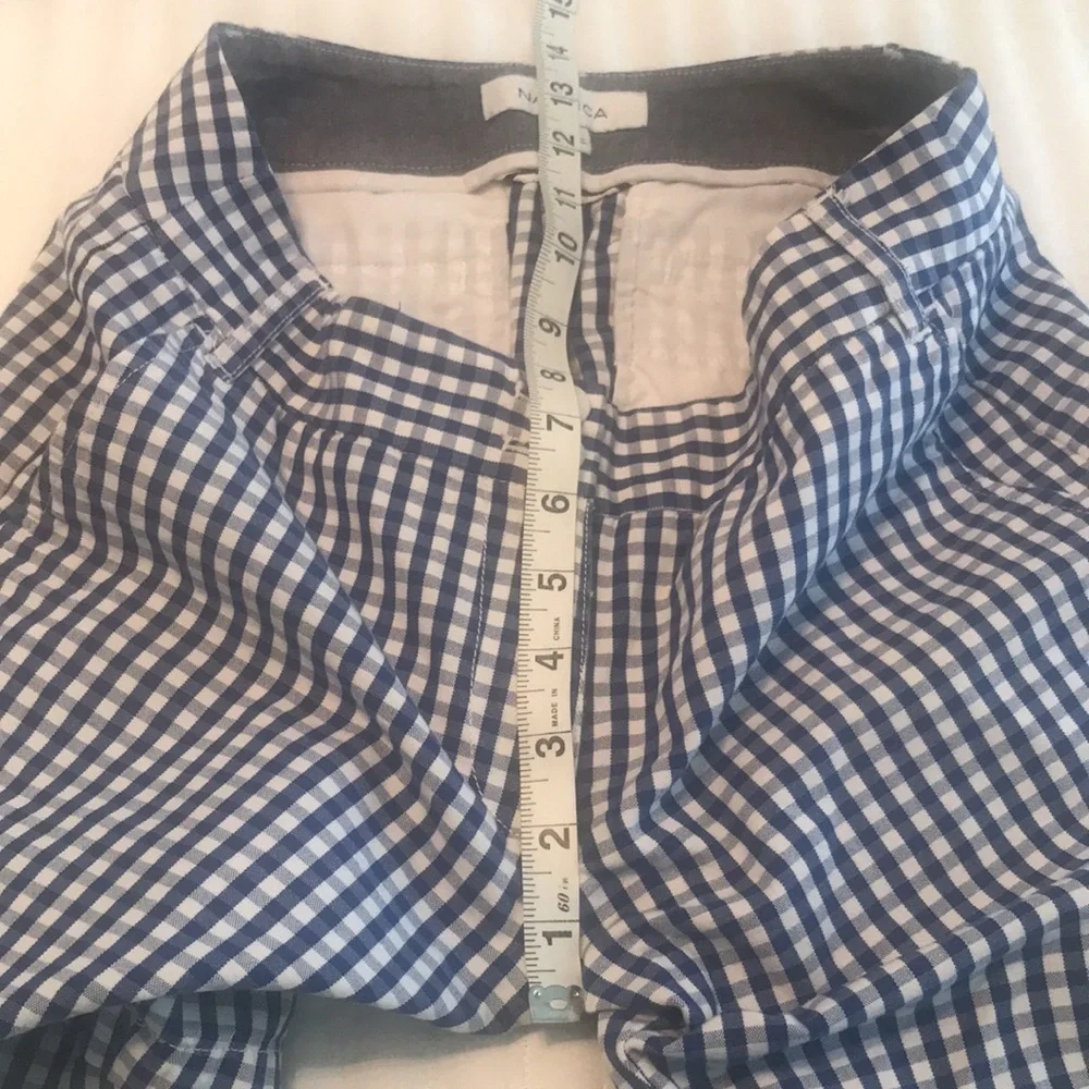 Nautica Women’s Blue Gingham Shorts - Picture 12 of 12